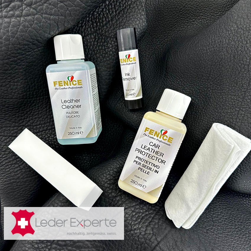 Auto-Leder Pflegeset MAXI (2 x 250ml) + Tintenfleck-Entferner (20ml)